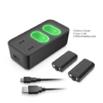 Chargeur Xbox + 2 Batteries